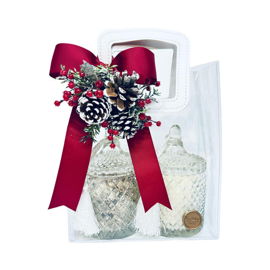 Christmas Clear Bag Candle & Chocolates