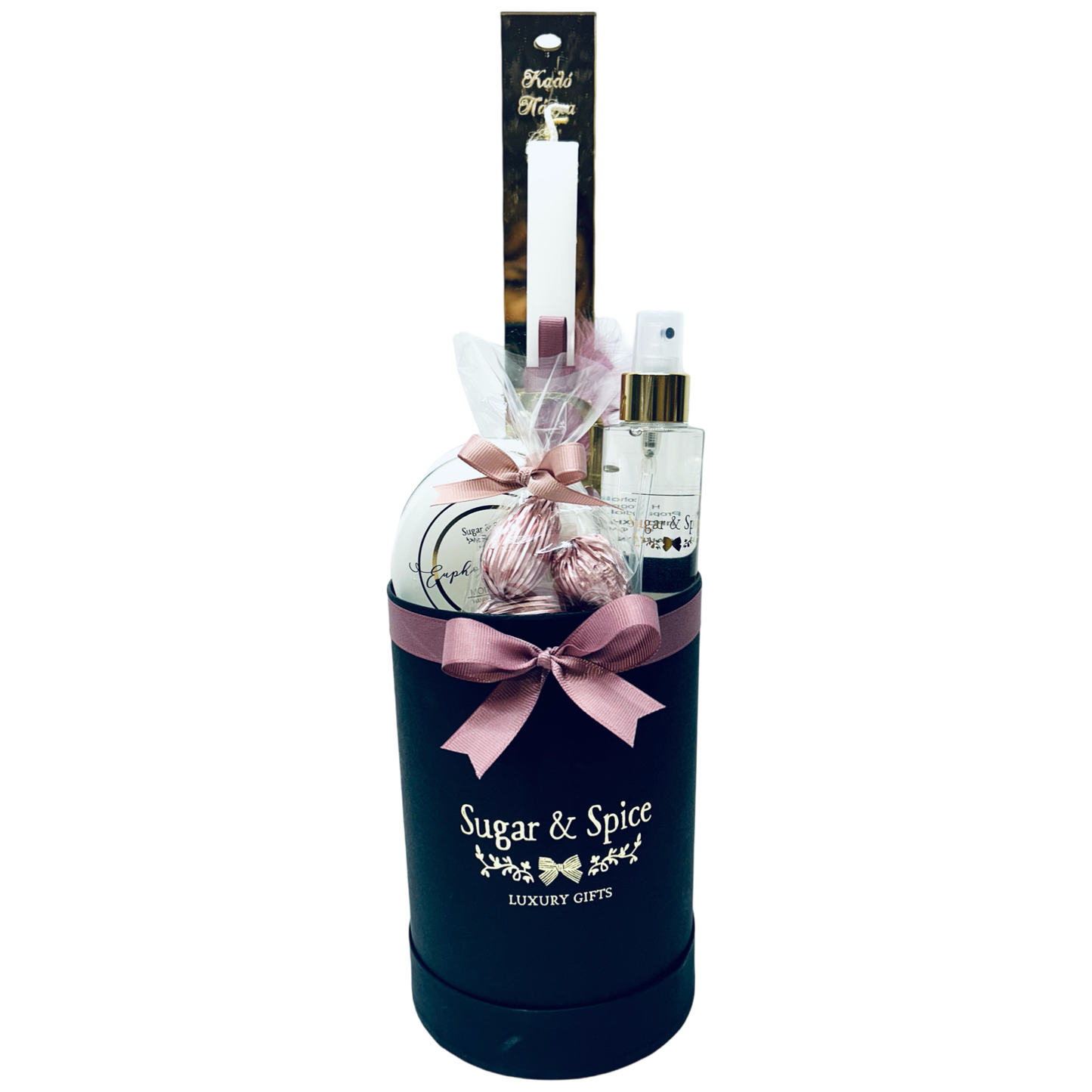 Luxury Plexi Easter Candle / Round Gift Box